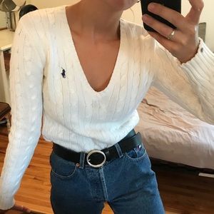 Ralph Lauren white polo sweater